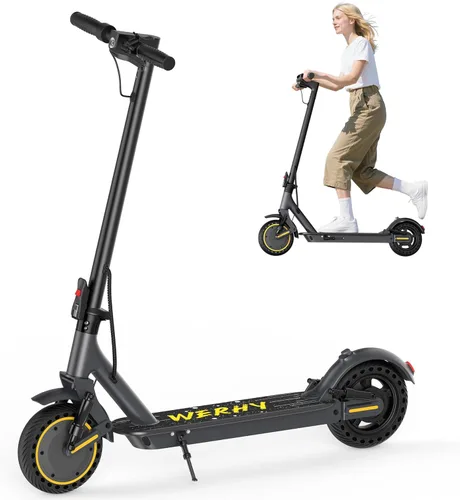 Miniatura 10 de WERHY 10 Inches Electric Scooter, 22 MPH Top Speed & 500W Powerful Motor, 22-28Miles Long Range, Folding E Scooter with Dual Braking for Adults