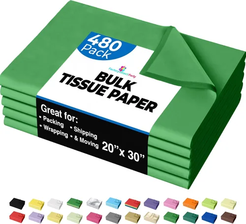 Miniatura 28 de Party Solids Papel de Seda Negro para Bolsas de Regalo - Papel de Seda a Granel Negro de 20" X 30", 480 Hojas - Papel Prensa de 10 lb para Embalaje