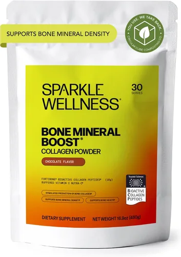 Miniatura 9 de Sparkle Wellness Bone Mineral Boost (Acai Lemonade) [30 porciones] Suplemento de colágeno en polvo Péptidos de colágeno bioactivos FORTIBONE
