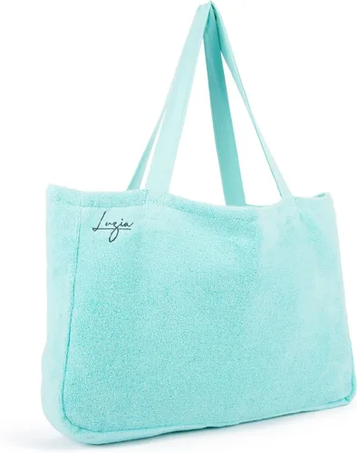 Miniatura 4 de Luzia Bolsa de playa y piscina, extra grande, reversible, hecha de algodón suave de alta calidad