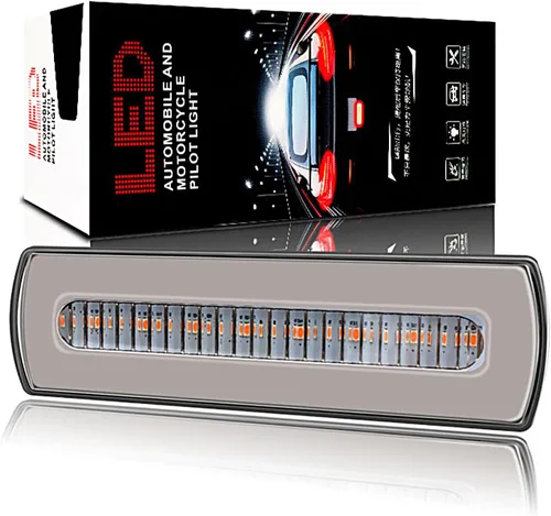 Miniatura 7 de 40 luces LED de advertencia de freno de coche, luz indicadora de seguridad para camión, remolque, coche, luz de circulación nocturna diurna, 9-80V