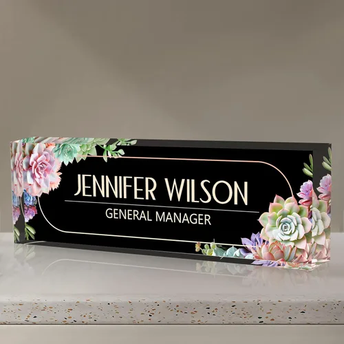 Miniatura 30 de Placa de nombre personalizada para escritorio de oficina, placa de nombre personalizada para escritorios, decoración de escritorio de oficina