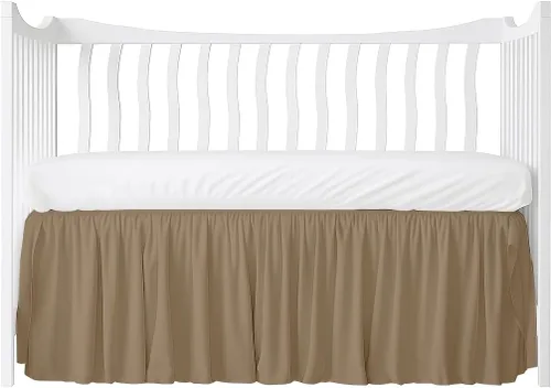Miniatura 16 de Tamaño matrimonial, color blanco liso, falda de cama con volantes con esquinas divididas, falda de cama de 15 pulgadas, 100% algodón poli, 400