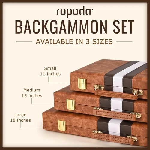 Miniatura 4 de ropoda Juego de mesa Backgammon (11 pulgadas) para adultos y niños, juego de estrategia de tablero clásico, juego de backgammon portátil y de viaje