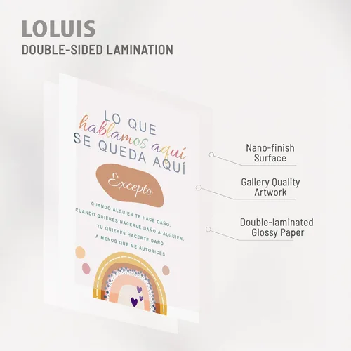 Miniatura 3 de LOLUIS Póster de salud mental, arte de terapia SEL, suministros educativos en español, decoración para escuela, aula y oficina