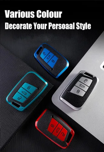 Miniatura 7 de Funda para llavero de automóvil con llavero para Volkswagen VW Atlas Golf Alltrack Jetta Passat Tiguan Arteon Funda para llave de coche Accesorios