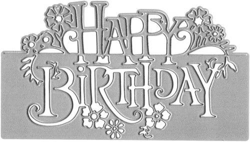 Miniatura 9 de Troqueles de corte de letras curvadas de cumpleaños para hacer tarjetas, troqueles de feliz cumpleaños, palabras de cumpleaños, marco de troqueles