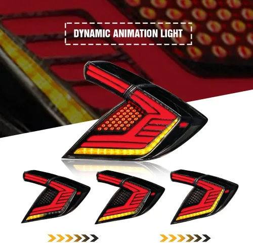 Miniatura 4 de T T-ABC Nuevas luces compatibles con Honda Civic 2006-2026, LX EX EXL Sport Touring Type R, lámpara híbrida de 8ª 10ª generación Accesorios