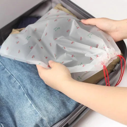 Miniatura 3 de Bolsas de zapatos para viajes, organizador grande de almacenamiento de zapatos transparentes con cordón, bolsas de almacenamiento de viaje
