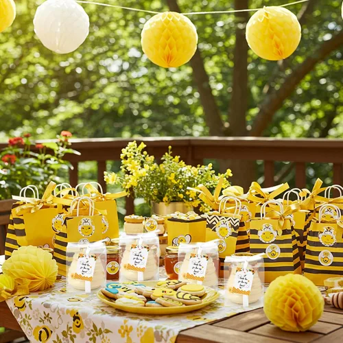 Miniatura 6 de Yinder 1 pieza de premio de baby shower para ganadores, recuerdos de fiesta de miel, tarros de miel de cerámica de 3 onzas con goteros, mini macetas
