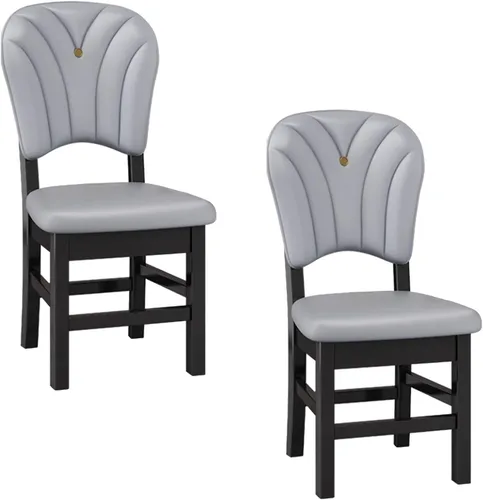 Miniatura 15 de Upholstered Leather Dining Room Chairs, Dining Chairs Set Kitchen Chair with Solid Wood Legs, Dining Room Side Chair for Bedroom, Vanity, Living