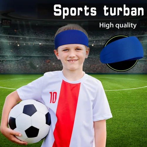 Miniatura 54 de Deekin 6 diademas de fútbol para niños, diademas de fútbol para niños, bandas para el sudor atléticas para niños, diademas de fútbol para niños