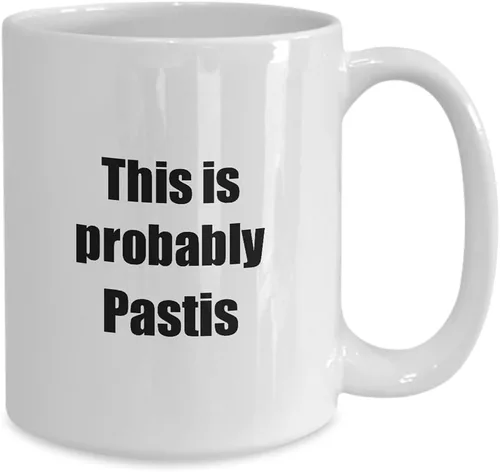 Miniatura 2 de This Is Probably Pastis - Taza divertida para amantes del alcohol, cita de bebida alcohólica, taza de té, grande, 15 onzas