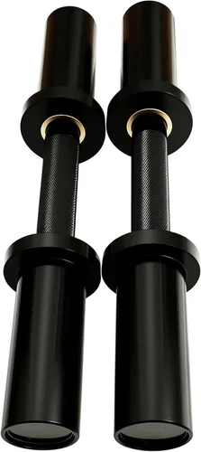 Miniatura 8 de Olympic Loadable Dumbbell Handle, 16 Inch Steel Barbell with 2 Pairs Collar Clips, 200lb Capacity for Home Gym, Weightlifting, Strength Training and