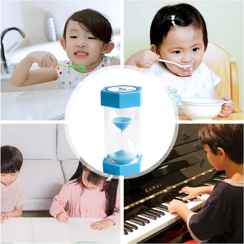 Miniatura 5 de XINBAOHONG Temporizador de arena de reloj de arena, reloj de arena de plástico, temporizador de cristal de arena para juegos de niños, aula, hogar