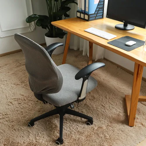 Miniatura 6 de Forcheer - Fundas elásticas para silla de oficina de Jacquard, resistentes al agua, 2 piezas para sillas de escritorio o de la computadora