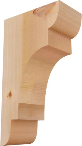 Miniatura 55 de Ekena Millwork COR04X12X12NEB00RWR 4 pulgadas de ancho x 12 pulgadas de profundidad x 12 pulgadas de alto New Brighton Rough Sawn Corbel, cedro rojo