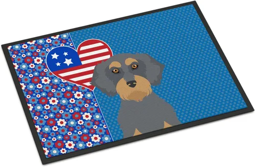 Miniatura 11 de Caroline's Treasures WDK5119JMAT Airedale Terrier USA - Tapete para interiores o exteriores, 24 x 36 pulgadas, tapete para puerta delantera