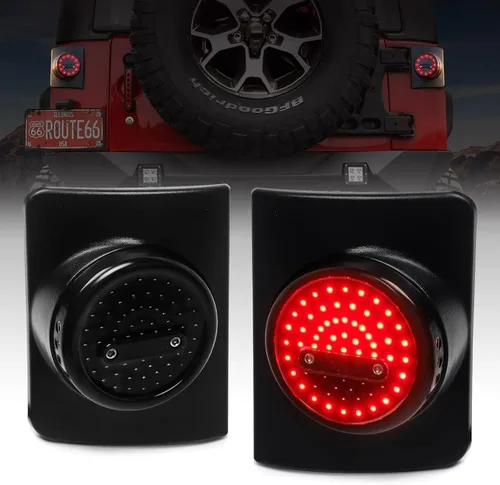 Miniatura 7 de Luces traseras mejoradas para Jeep Wrangler JK JKU 2007-2018, [JK upgrade JL] [lente ahumada] [Plug n Play] Accesorios