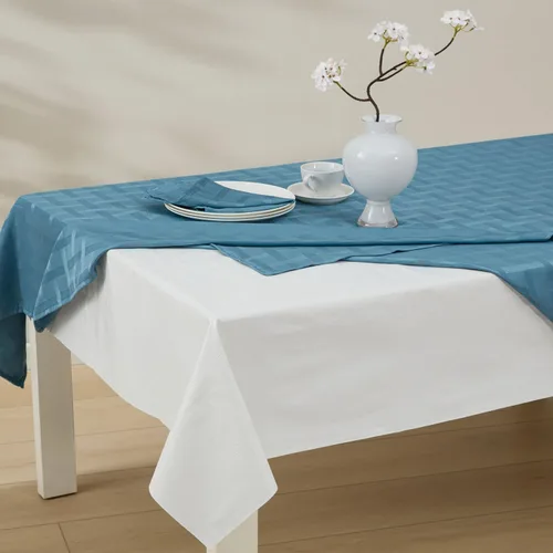 Miniatura 8 de Home Bargains Plus Protector de mesa acolchado resistente con reverso de franela, cortado para ajustar, resistente al calor, se limpia con un paño