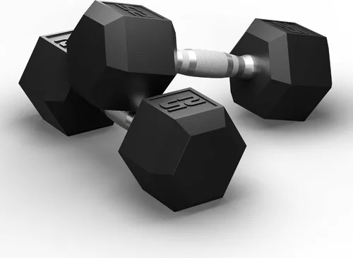 Miniatura 9 de GRETERST Juego de mancuernas hexagonales con revestimiento de goma, pesas de mano para ejercicio y fitness para gimnasio en casa, entrenamiento