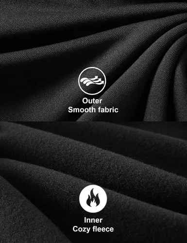 Miniatura 4 de Conjunto de ropa interior térmica con cuello alto falso para mujer, forro polar ultrasuave y cálido