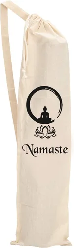 Miniatura 5 de Mayatra - Funda para esterilla de yoga orgánica grande, 100% algodón, ligera, lavable, con correa ajustable, unisex Liso