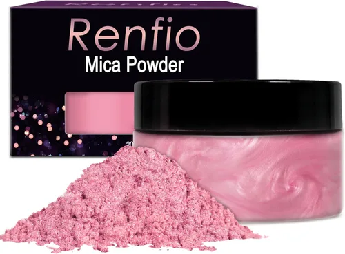 Miniatura 21 de Renfio Polvo de mica, polvo de mica de 60 colores para resina epoxi natural, pigmento de color, pigmento en polvo, botellas de 0.25 onzas, pigmentos