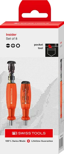 Miniatura 4 de PB Swiss Tools Soporte para puntas de destornillador PB 6464.Rojo 100% fabricado en Suiza Destornillador Mutlitool con puntas en el mango
