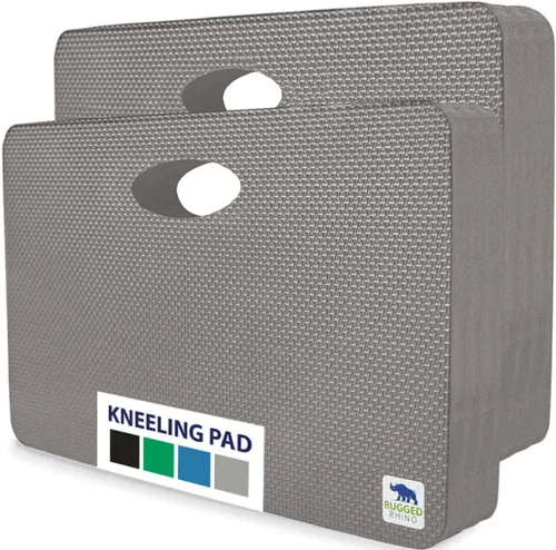 Miniatura 12 de RUGGED RHINO Rodilleras gruesas absorbentes de golpes, soporta hasta 300 libras, protege las rodillas de superficies de hormigón duro, para Negro