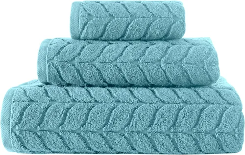 Miniatura 10 de BAGNO MILANO Toallas de baño de algodón turco, toallas de mano, juego de toallas de lujo de felpa suave de la colección jacquard