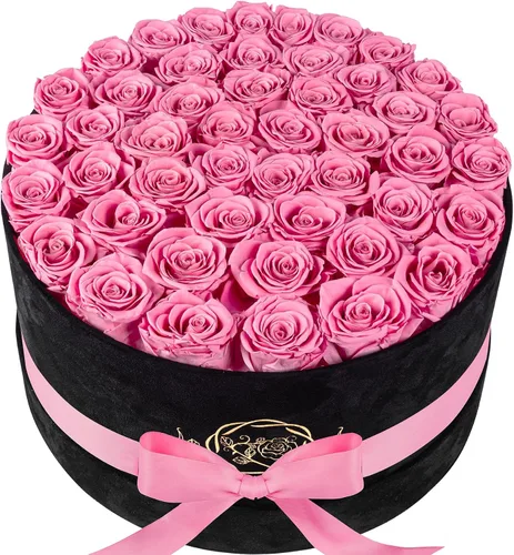 Miniatura 37 de Prifroti 17 flores en una caja de gamuza de lujo, regalos de cumpleaños para mujeres, flores preservadas, regalo de rosas para el día de la madre