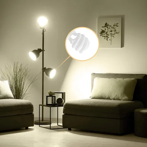 Miniatura 6 de 13 vatios T2 espiral CFL GU24 base de bombilla de luz de 2 clavijas 2700 K 900 lm 120 V 60 Hz Bombilla de Luz - Mini espiral de bloqueo giratorio
