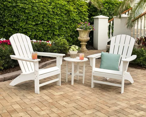 Miniatura 3 de Trex Outdoor Furniture Yacht Club - Juego de sillas Adirondack de 3 piezas con mesa auxiliar