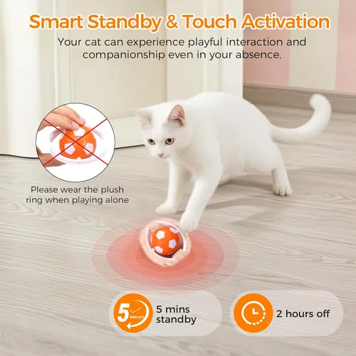 Miniatura 4 de VIWIK Juguetes interactivos para gatos de interior, juego de caza de ratones para esconderse, juguete de pelota para gatos, juguetes de gatitos