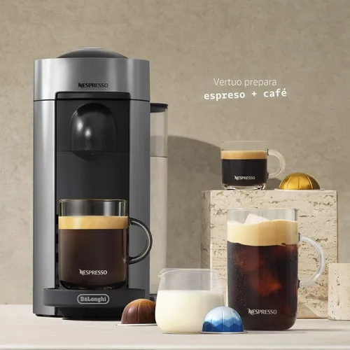 Miniatura 5 de De'Longhi Nespresso Vertuo Plus Cafetera y Máquina de Espresso de De'Longhi, Gris