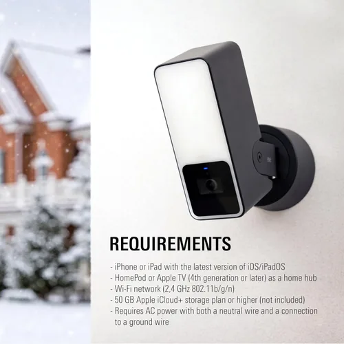 Miniatura 3 de Eve Cámara exterior – Cámara de reflector segura, máxima seguridad y privacidad (HomeKit Secure Video), 1080p, visión nocturna, Wi-Fi (2.4 GHz)
