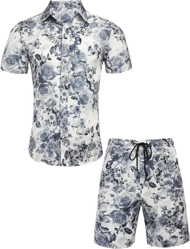 Miniatura 2 de Daupanzees - Camisa hawaiana de manga corta con botones para hombre