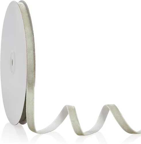 Miniatura 73 de Cinta de terciopelo blanco de 1/4 pulgadas x 20 yardas para decoración de corona de árbol de Navidad, manualidades, adornos hechos a mano, envoltura