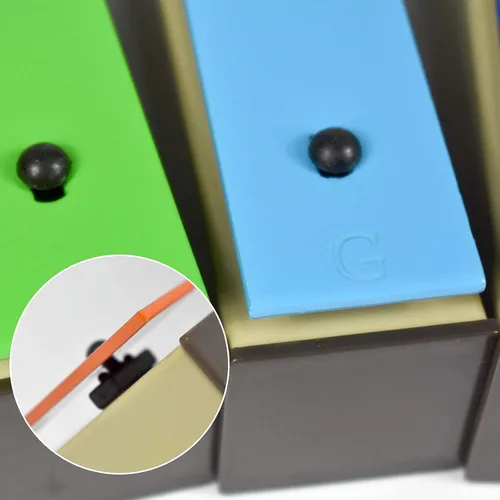 Miniatura 4 de ENNBOM Xilófono Glockenspiel 8 Notas Campanas de resonador cromático con estuche verde