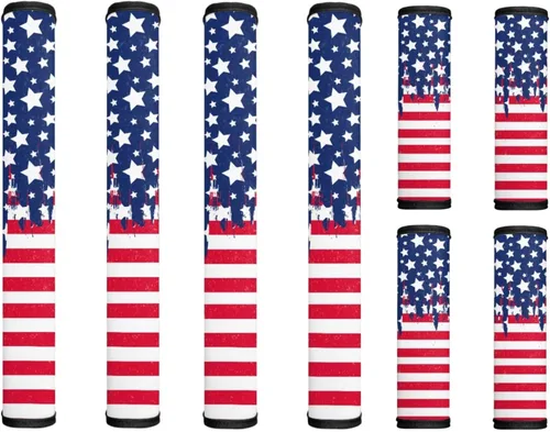 Miniatura 64 de America250 - Juego de 8 fundas antideslizantes para manijas de puerta de refrigerador, 4 de julio de 2026, protectores para nevera, horno, mantener