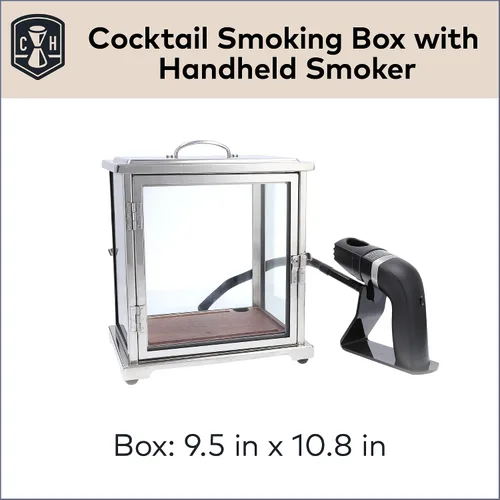 Miniatura 6 de Crafthouse by Fortessa - Caja de cristal para ahumar cóctel con ahumador de mano