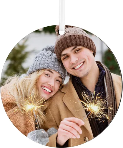 Miniatura 23 de Adorno de Navidad personalizado de Let's Make Memories - Sube tu foto - Adorno navideño conmemorativo 2025 para familia, pareja, amigo - Foto