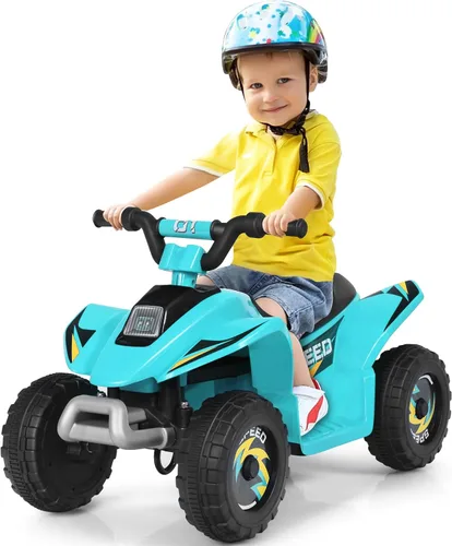 DORTALA ATV para niños, auto motorizado de juguete alimentado por batería de 6 V, ruedas antideslizantes, Quad eléctrico de 4 ruedas para niños de 3