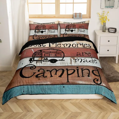 Miniatura 8 de Juego de ropa de cama de verano para remolques de viaje, playa hawaiana, camping, funda de edredón individual para niños, adultos, hombres