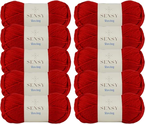 Miniatura 38 de Sensy Roving - Ovillo de lana multicolor, 3.5 onzas, 132 yardas, calibre 5, voluminoso (otoño)