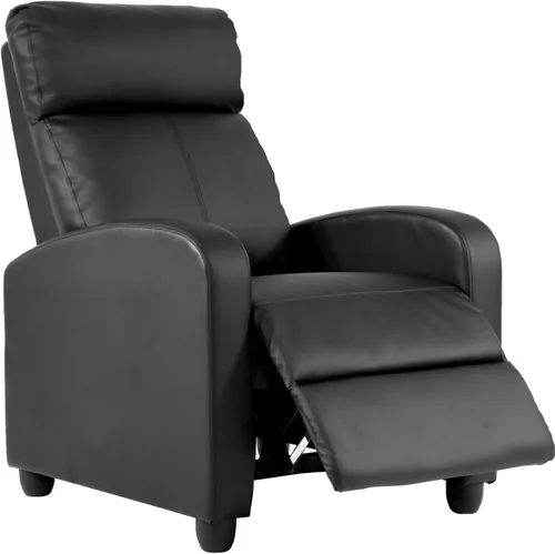 Miniatura 9 de PayLessHere Silla Reclinable Individual Sofá Reclinable Asiento de Cine en Casa con Soporte Lumbar y Respaldo Acolchado para Sala de Estar