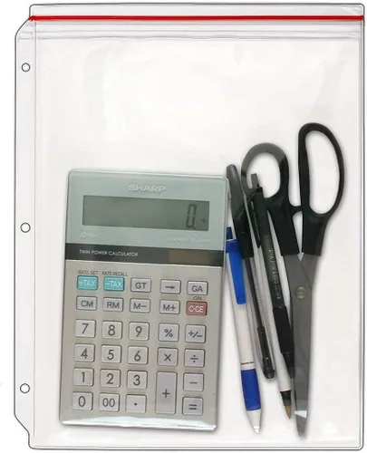StoreSMART - Estuche con cremallera para carpetas de 3 anillas, paquete de 5, plástico de vinilo, VH309-5