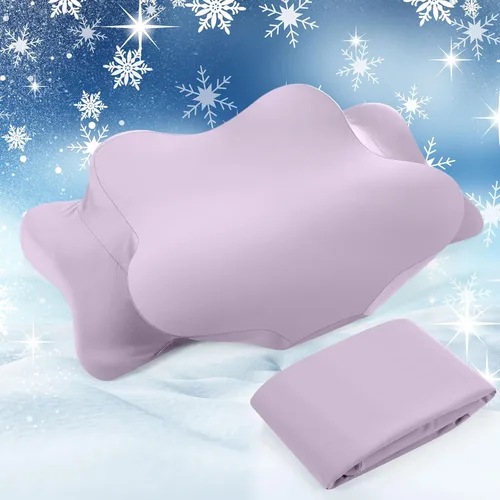 Miniatura 19 de Hahafelt Funda de almohada refrescante para el cuello cervical (solo funda de almohada) Funda de almohada ergonómica con cremallera, funda