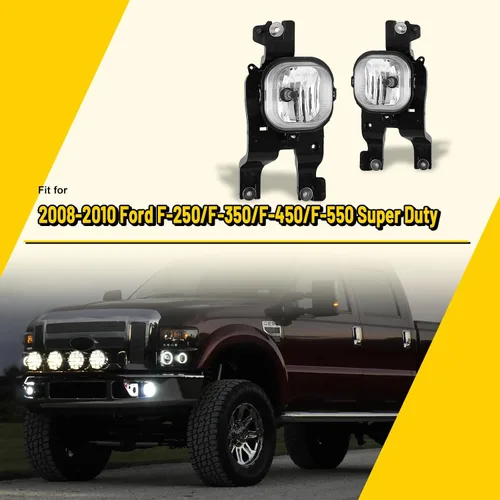 Miniatura 2 de Luces antiniebla para Ford F-250 F-350 F-450 F-550 F-550 F250 F250 F350 F450 F550 Super Duty Lámparas antiniebla con bombillas H10 12V 42W incluye